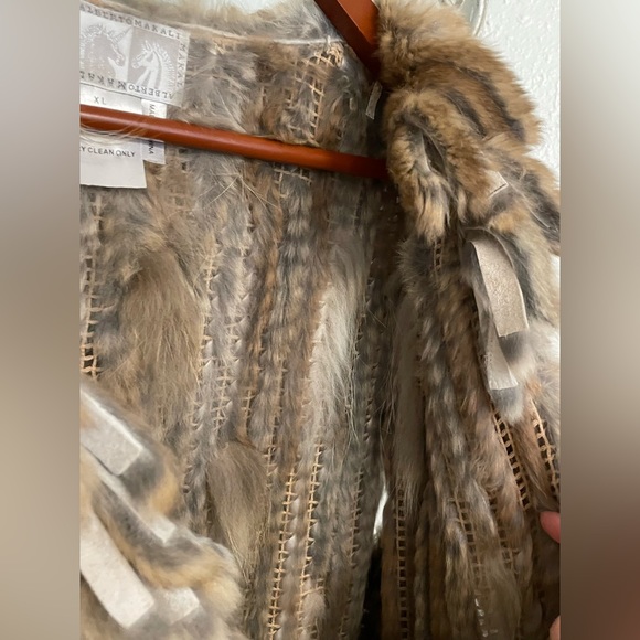 Alberto Makali Real Rabbit Fur & Fringe Knit Vest - Picture 9 of 10